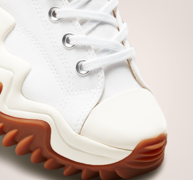 Women's Converse Run Star Motion CX Platform Shoes White / Black / Orange | 574-ZAEJLT