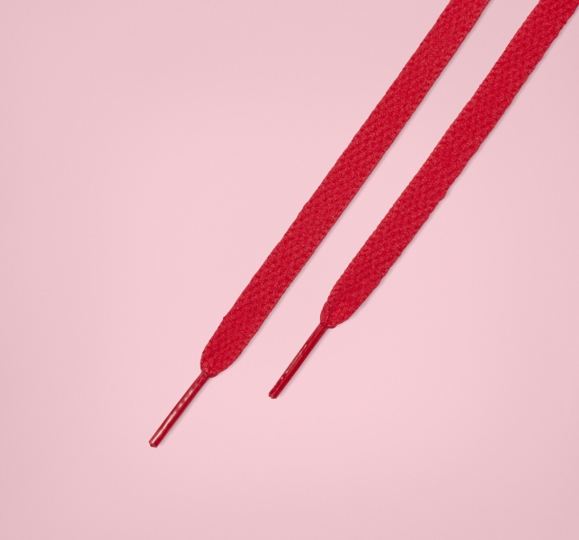 Men's Converse 45 Inch Low Top Laces Red | 154-IHLSDX