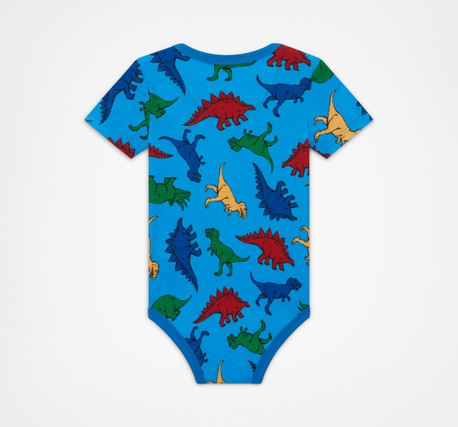 Kids' Converse Dino Explorer Hooded Coverall Bodysuit Navy | 052-YHZPBV