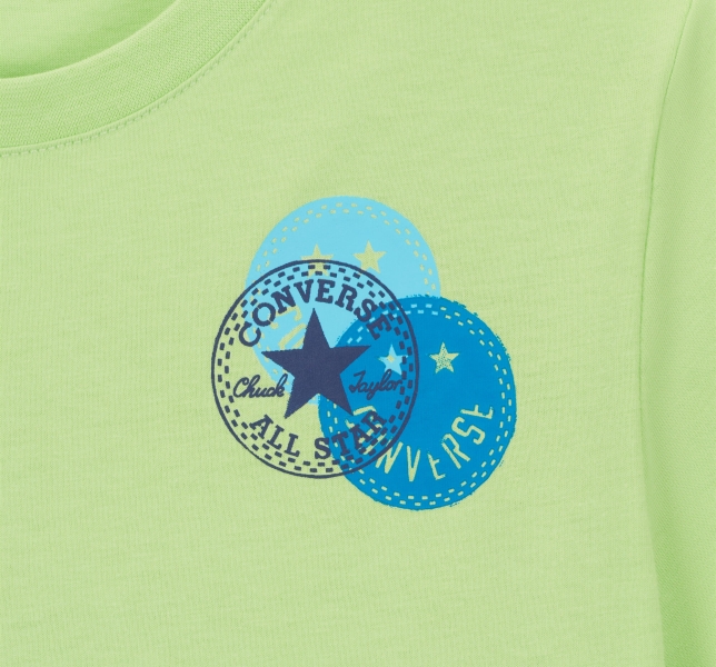 Kids' Converse Logo Smiley Graphic T Shirts Light Green | 235-CVESWP