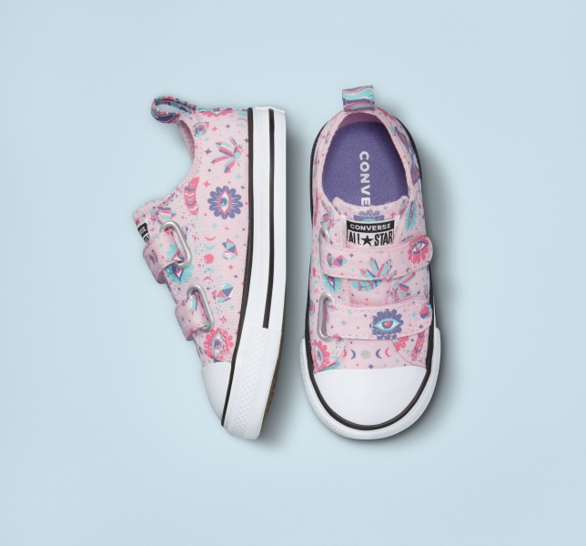 Kids' Converse Chuck Taylor All Star Easy-On Mystic Gems Canvas Shoes Pink / Purple | 293-SCRZBU