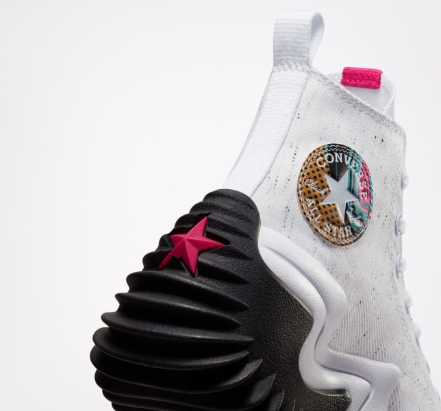 Women's Converse Run Star Motion CX 90s Marbled Platform Shoes White / Pink / Black | 952-NLGCSH