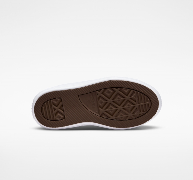 Kids' Converse Chuck Taylor All Star Move Feathers Platform Shoes White / Light Turquoise | 268-LUGNQV