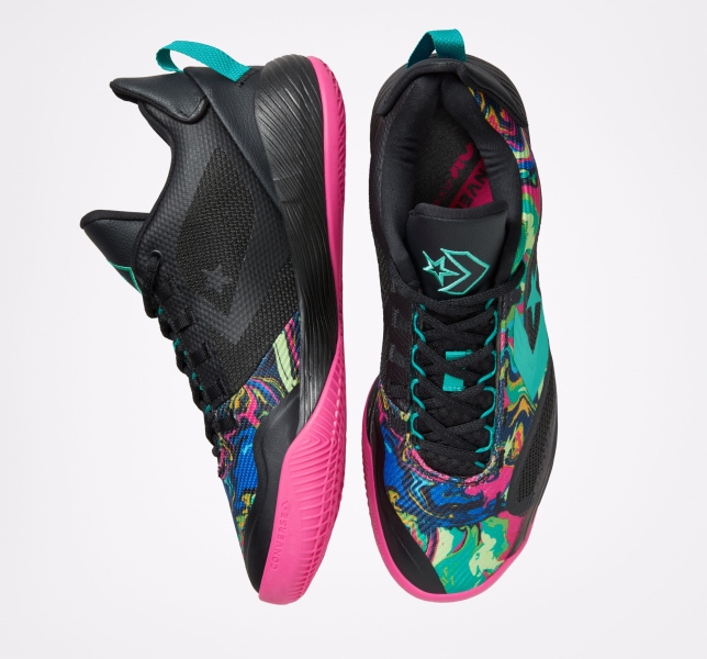 Men's Converse All Star BB Shift Marbled Basketball Black / Turquoise / Pink | 983-LIKYWA