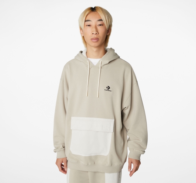 Men's Converse Utility Pocket Pullover Hoodie Multicolor | 325-NYIUDX