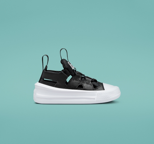 Kids' Converse Chuck Taylor All Star Ultra Canvas Shoes Black / Black / White | 958-ZLGCKO