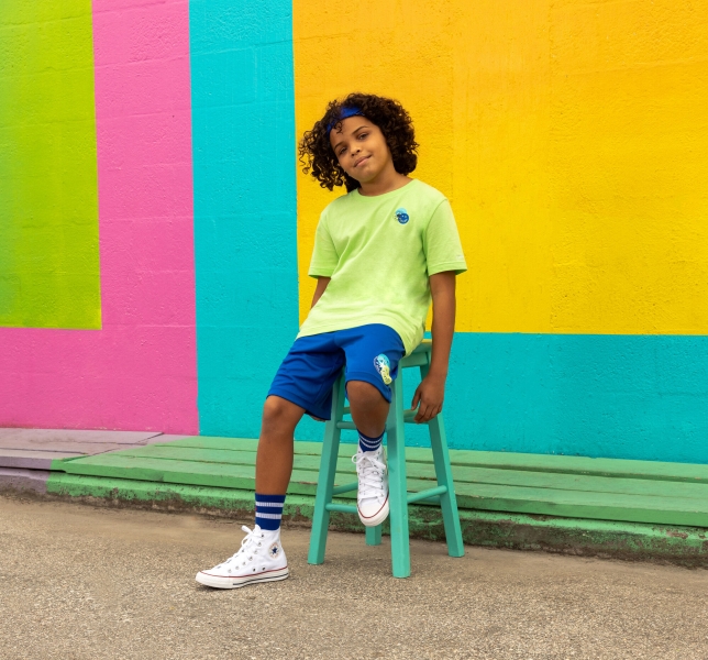 Kids' Converse Logo Smiley Graphic T Shirts Light Green | 235-CVESWP