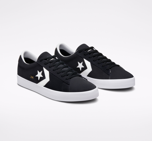 Men's Converse CONS PL Vulc Pro Suede Skate Shoes Black / White / White | 820-ZFGUYL