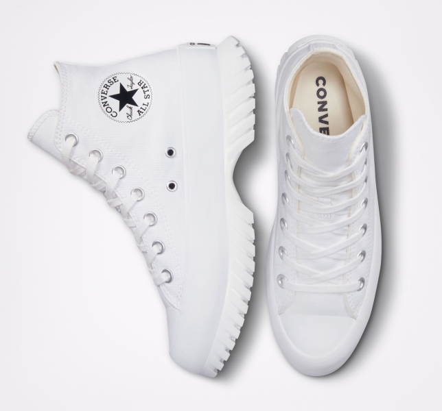 Women's Converse Chuck Taylor All Star Lugged 2.0 Boots White / Black | 706-SKNDHQ