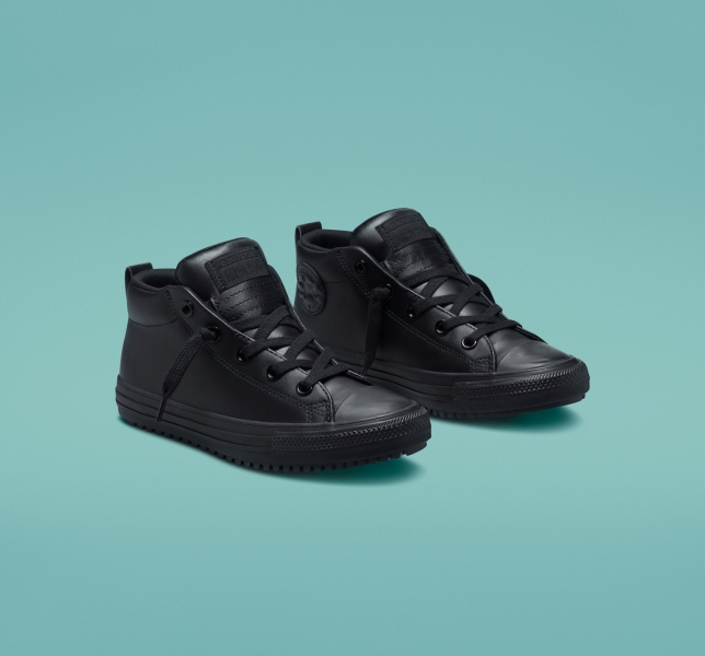 Kids' Converse Chuck Taylor All Star Counter Climate Street Boots Black / Black / Black | 425-CGEFPM