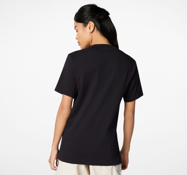 Women's Converse Artist Short Sleeve T Shirts Black | 258-PYDINV