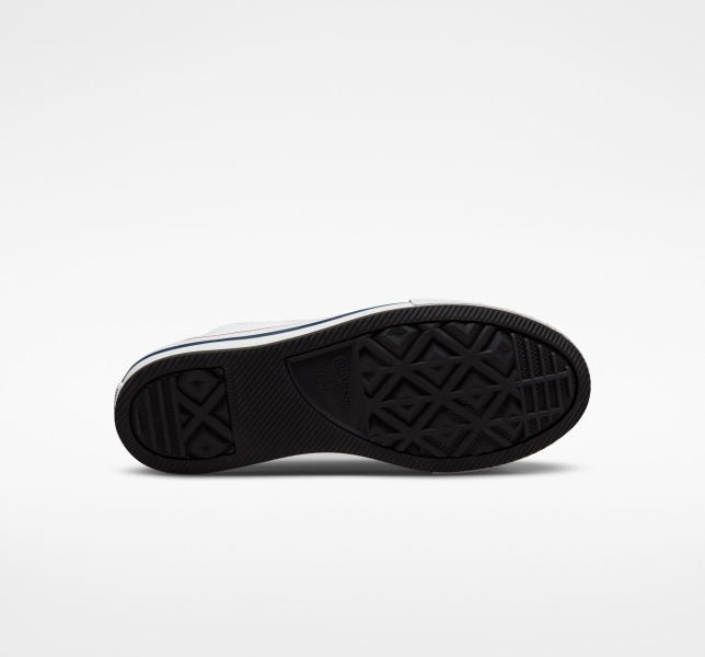 Kids' Converse Chuck Taylor All Star Lift Platform Shoes White / Dark Red / Navy | 258-LXEUIM