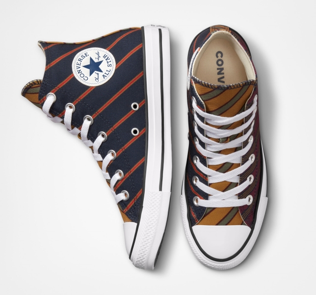 Women's Converse Chuck Taylor All Star Twisted Classics High Tops Obsidian / Deep Burgundy | 946-FPBARM