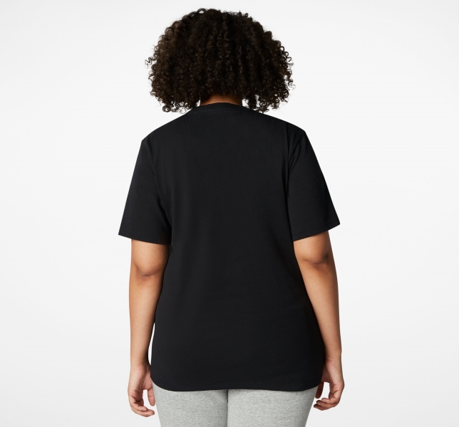 Men's Converse Go-To Chuck Taylor Classic Patch Standard Fit T Shirts Black | 951-KOBZXD