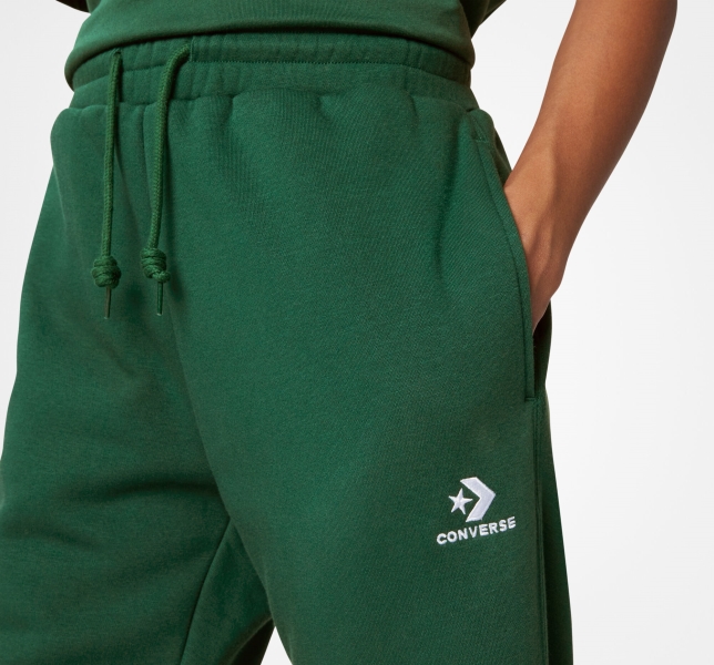 Men's Converse Go-To Embroidered Star Chevron Standard Fit Fleece Pants Multicolor | 584-PVMEYT