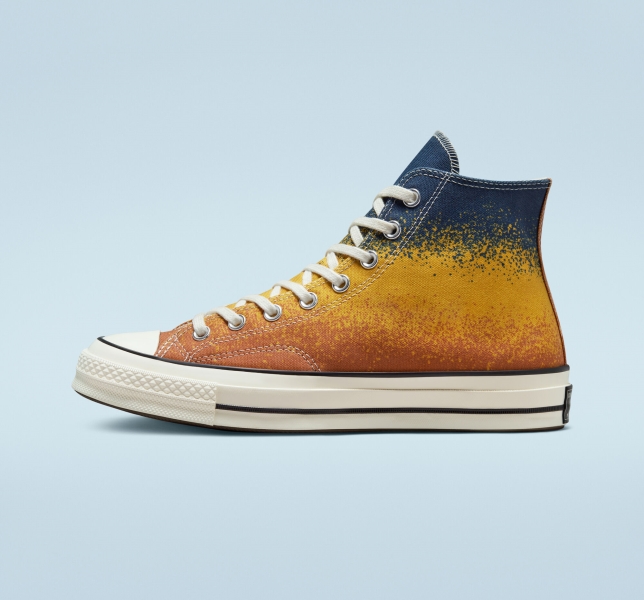 Men's Converse Chuck 70 Scatter Dye Canvas Shoes Multicolor | 789-TXBNCU