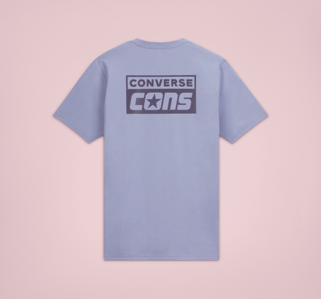 Men's Converse CONS Graphic T Shirts Purple | 869-HVFIBA