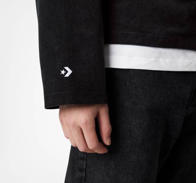 Men's Converse Lightweight Shop Jackets Black | 918-NMGXSW