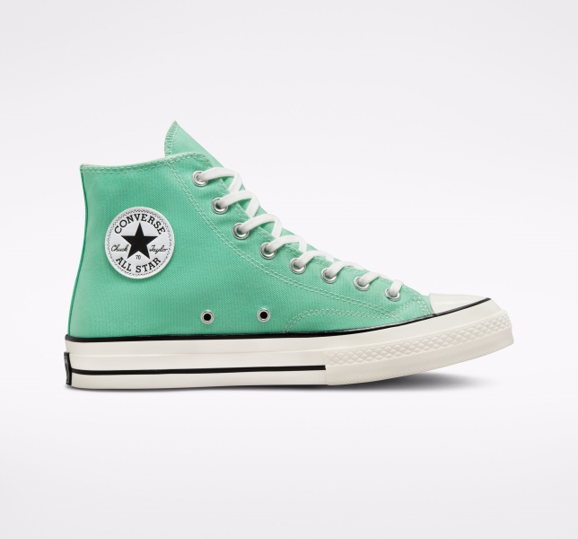 Women's Converse Chuck 70 Canvas Shoes Green / Black | 564-HDGCIR