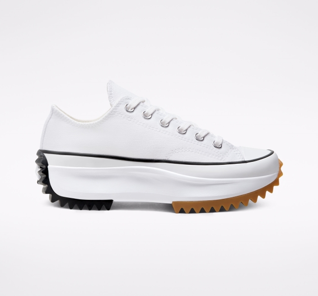 Women's Converse Run Star Platform Shoes White / Black | 045-PNTEAB