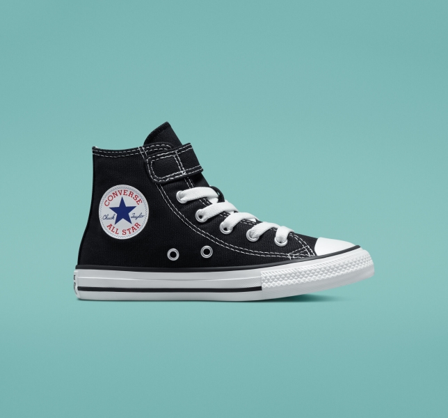 Kids' Converse Chuck Taylor All Star Easy-On Canvas Shoes Black / Beige / White | 023-HBDTQU