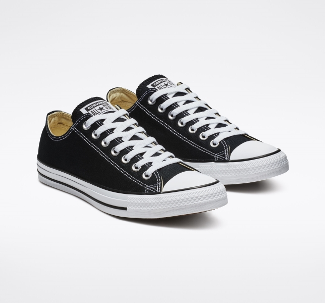 Men's Converse Chuck Taylor All Star Classic Canvas Shoes Black | 207-MAHQKU