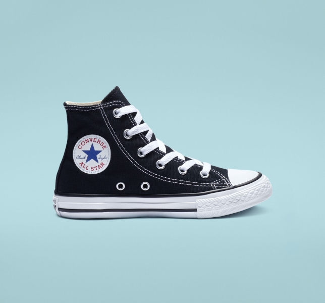 Kids' Converse Chuck Taylor All Star Classic Canvas Shoes Black | 048-PWDTFL