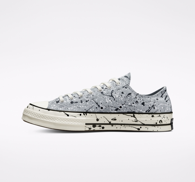 Women's Converse Chuck 70 Archive Paint Splatter Canvas Shoes Grey / Black / White | 604-YWXVBC