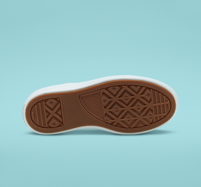 Women's Converse Chuck Taylor All Star Move Platform Shoes White / Beige White / Black | 630-RDHLOJ