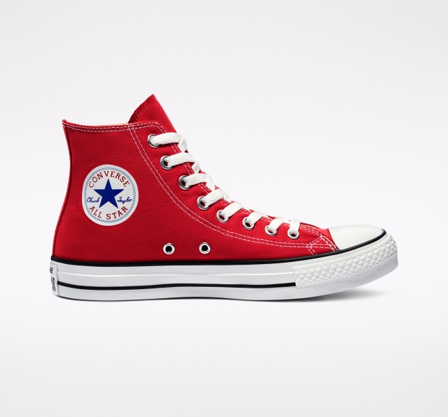 Men's Converse Chuck Taylor All Star Classic Canvas Shoes Red | 698-GWKYQS