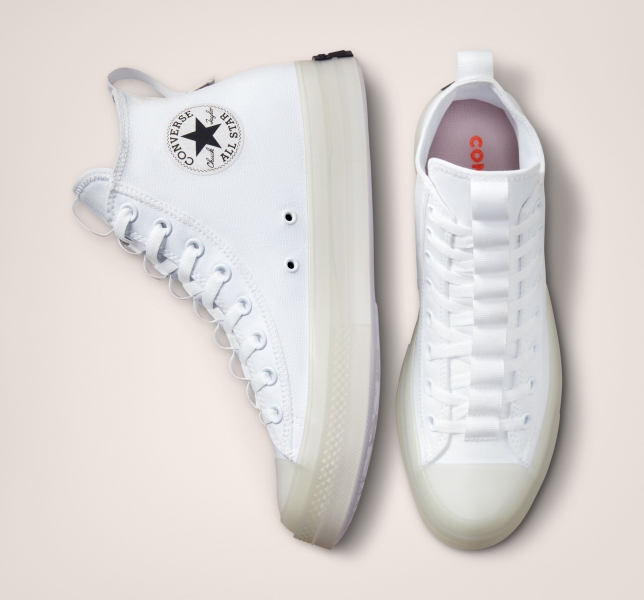 Men's Converse Chuck Taylor All Star CX Explore Canvas Shoes White / White / Black | 183-YPHABW