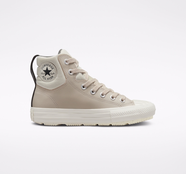 Kids' Converse Chuck Taylor All Star Berkshire Counter Climate Boots Light Beige / Grey | 196-HATJKR
