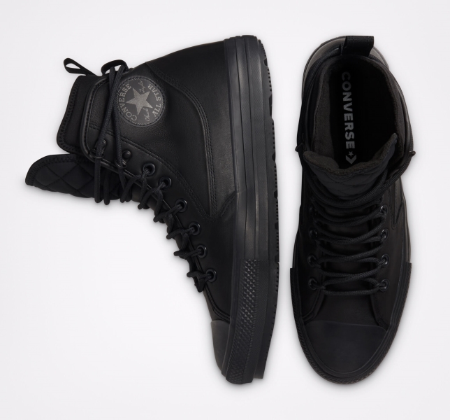 Women's Converse Chuck Taylor All Star Utility All Terrain Boots Black / Black / Black | 708-UQNOEM