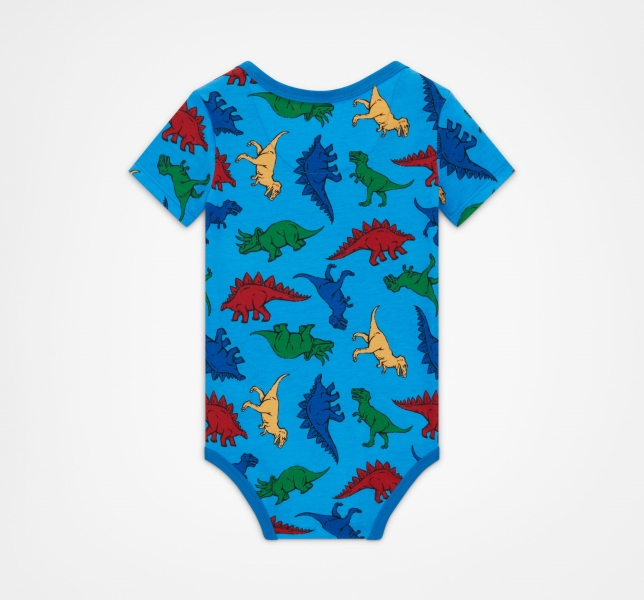 Kids' Converse Dino Explorer Hooded Coverall Bodysuit Navy | 502-KWSZOG