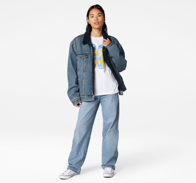 Women's Converse Artist Short Sleeve T Shirts White | 849-AOVFIL