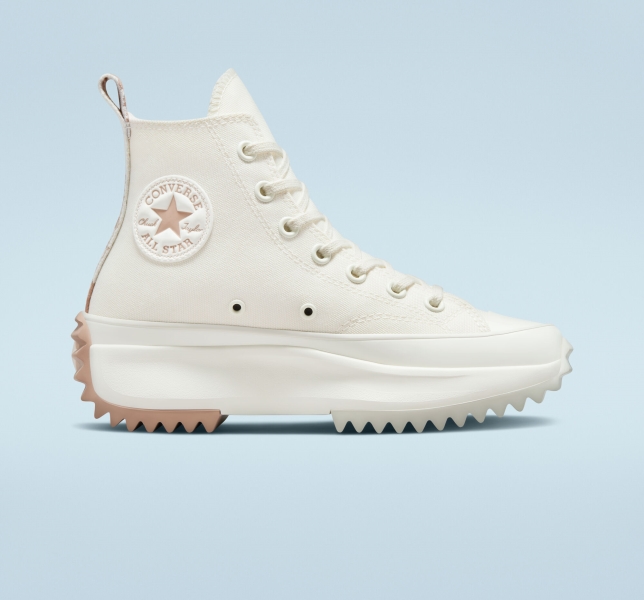 Women's Converse Run Star Crafted Canvas Shoes Brown | 673-UBMZTV