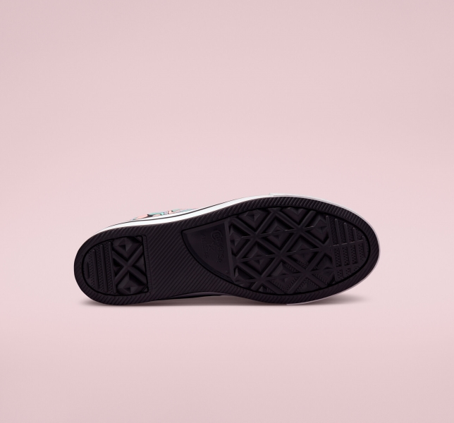 Kids' Converse Chuck Taylor All Star Lift Swirl Platform Shoes Light Turquoise / Coral | 463-FDVLBR