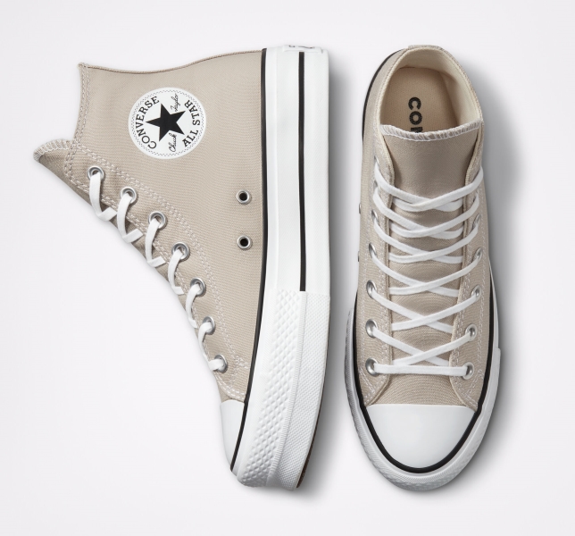 Women's Converse Chuck Taylor All Star Lift Canvas Platform Shoes Black / White | 792-GQDUJS