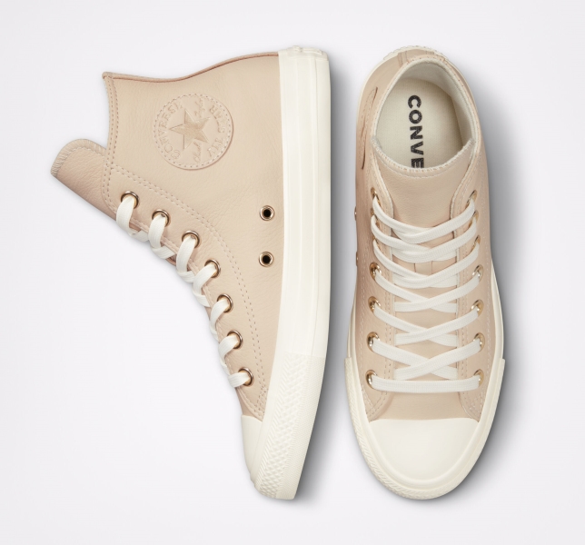 Women's Converse Chuck Taylor All Star Earthy High Tops Light Gold | 932-SEVYNJ