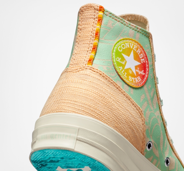 Men's Converse Chuck 70 Mi Gente Mi Alegria Canvas Shoes White Black / Beige White | 038-FCSJHN