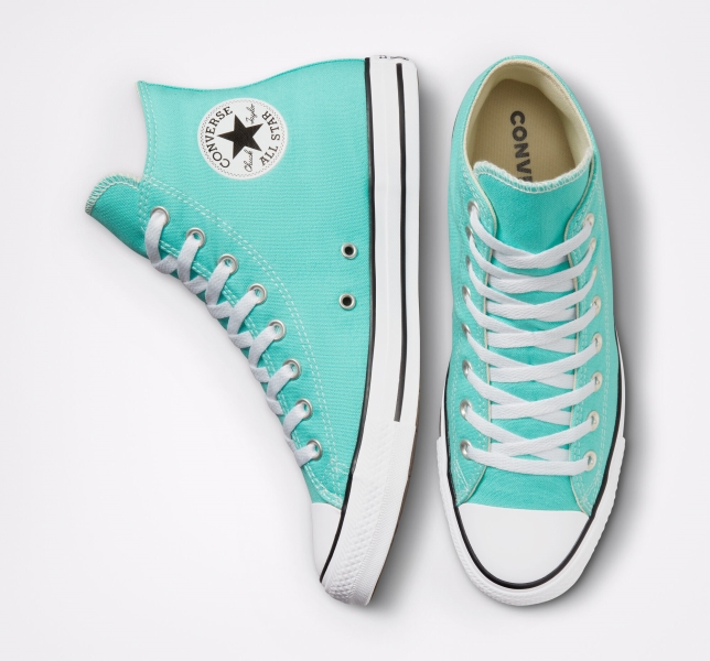 Women's Converse Chuck Taylor All Star Seasonal High Tops Light Turquoise | 760-ZQTNDP