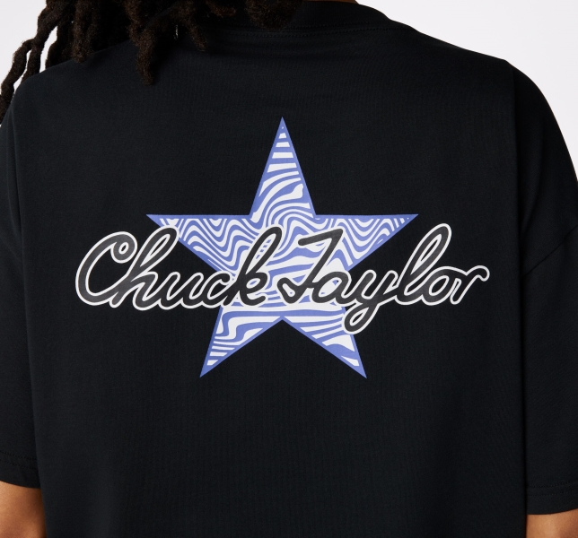 Women's Converse All Star Oversized T Shirts Black | 160-BOLHYN