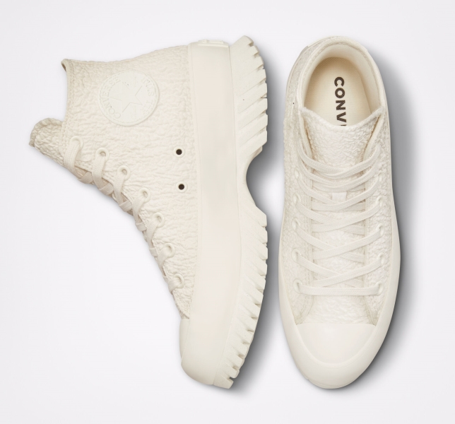 Women's Converse Chuck Taylor All Star Lugged 2.0 Jacquard High Tops Black | 354-JIHYES