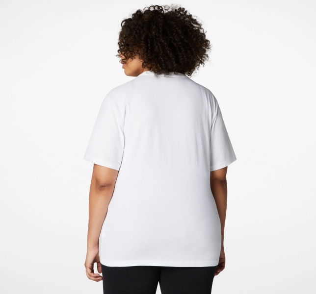 Men's Converse Go-To Chuck Taylor Classic Patch Standard Fit T Shirts White | 251-MKHRZE