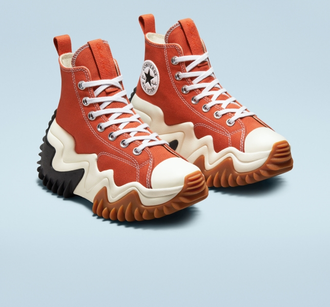 Women's Converse Run Star Motion CX Seasonal Platform Shoes Orange / Black | 862-TJRLGP