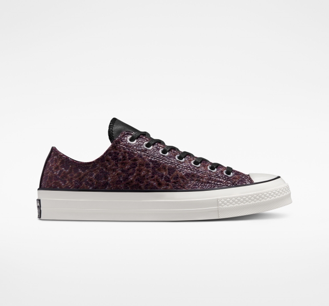 Men's Converse Chuck 70 Stingray Split Canvas Shoes Black Pink / Red Pink | 958-IQFRZS