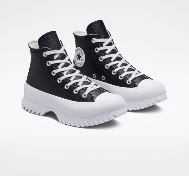 Women's Converse Chuck Taylor All Star Lugged 2.0 Leather Boots Black / White | 950-DISFUT
