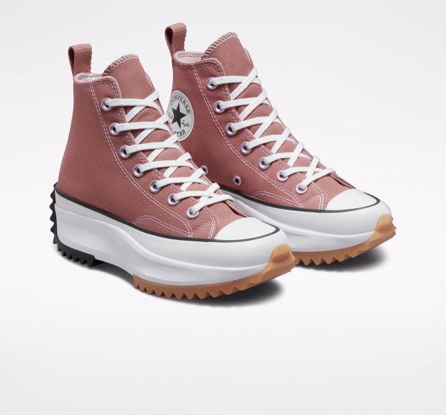 Women's Converse Run Star Seasonal Hike Platform Shoes Black / White | 708-HCSZOB