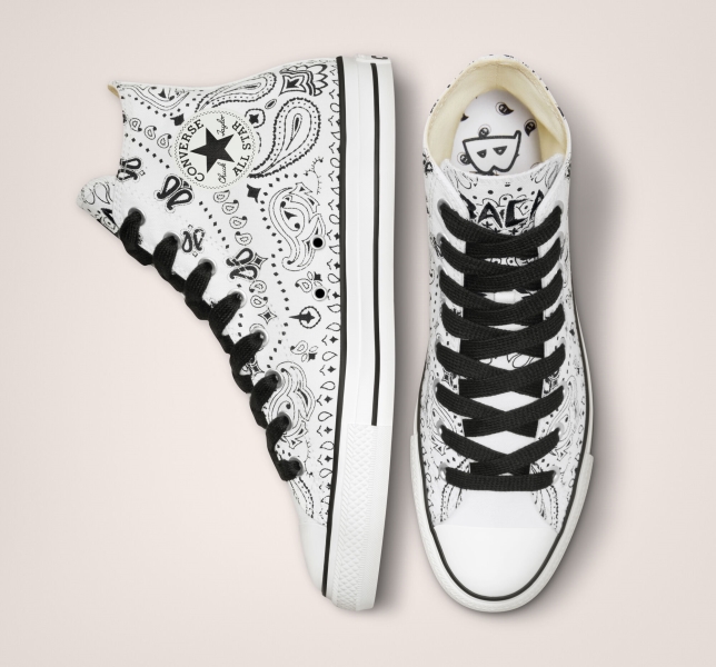 Women's Converse CONS Chuck Taylor All Star Pro BACA Canvas Shoes White / Black / White | 380-OQLDPB