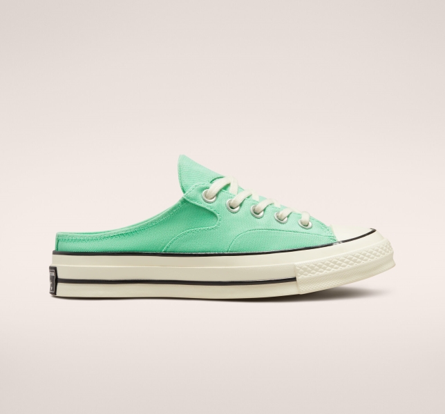 Women's Converse Chuck 70 Mule Canvas Shoes Green / Black | 135-SJEQBD